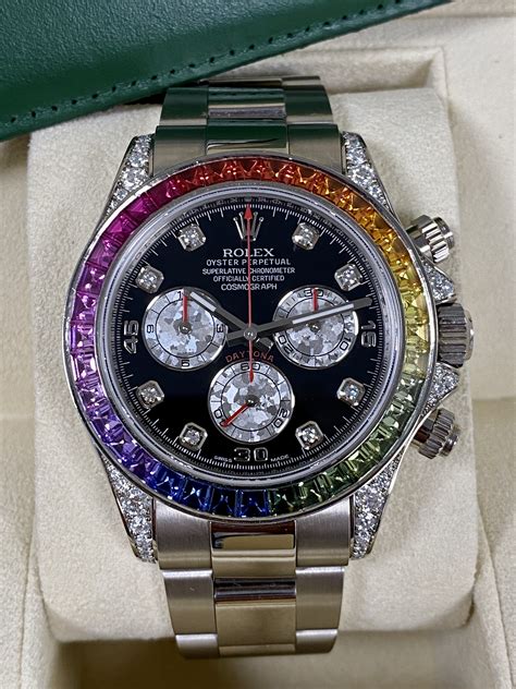 rainbow diamond daytona rolex|rolex rainbow daytona original price.